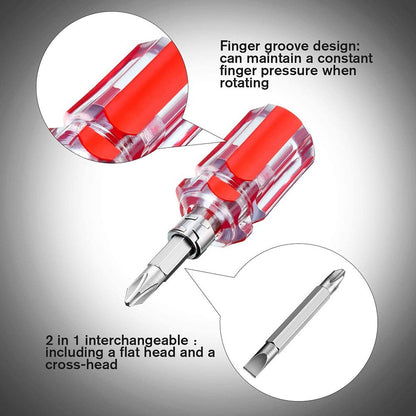 ya 26 Screwdriver Tool Machines Interchangeable Short Handle 6Pcs Anti-slip