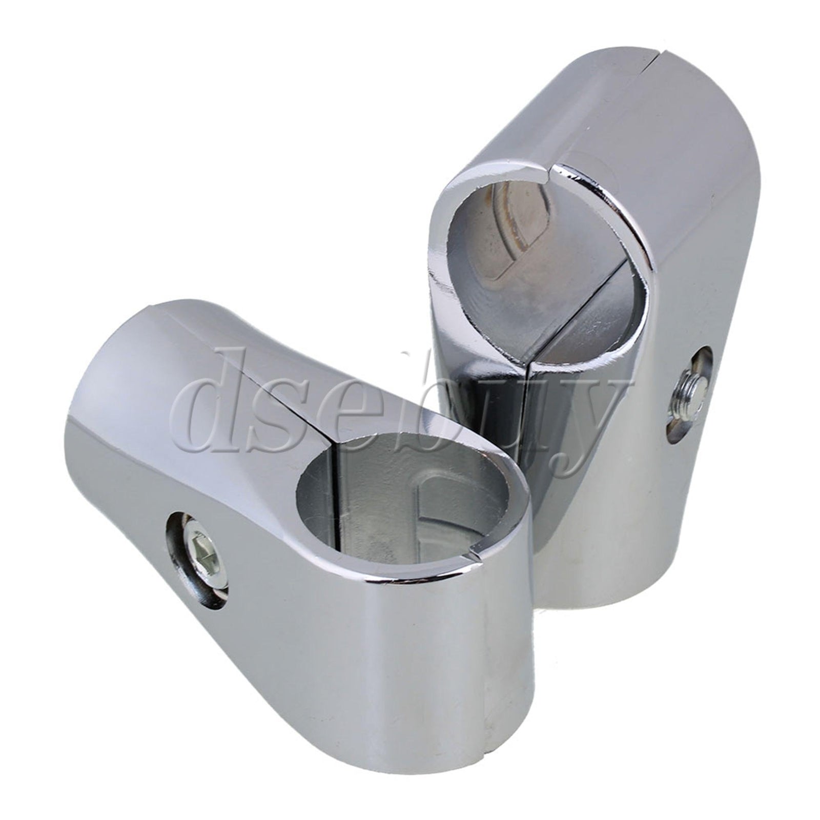ya 14 6 Pieces 32mm ID Aluminum Alloy 2 Way Shelf Rack Tube Connector Pipe Fittings
