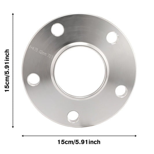 ya 1 7.3 2X HUBCENTRIC WHEEL SPACERS | 5X4.75 5X120.65 5X120.7 | 70.3 CB | 12MM 0.47 KY