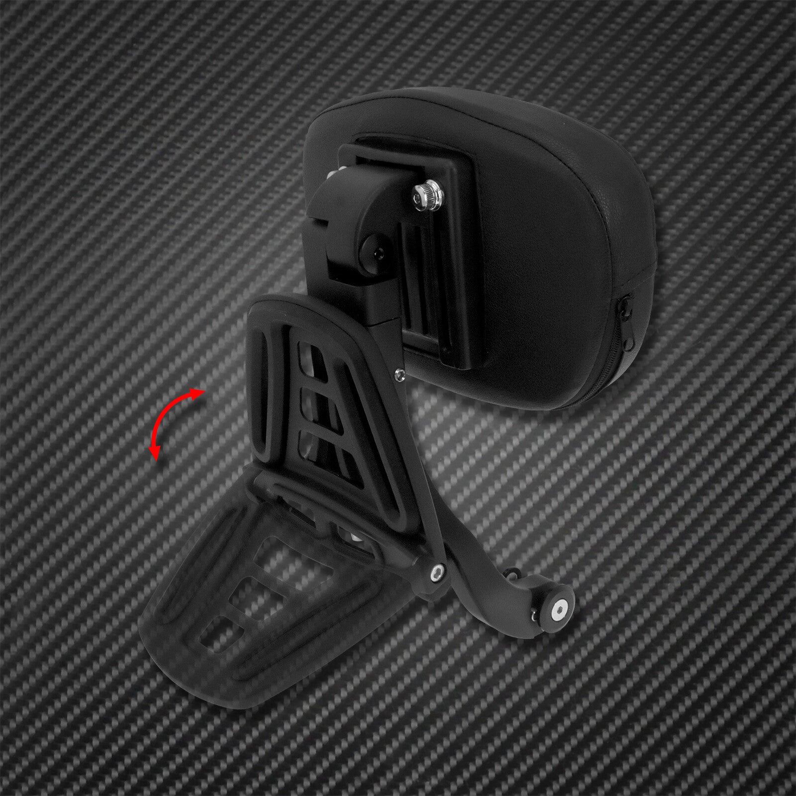 ya 3 6.25.3 Black Multi-Purpose Driver & Passenger Backrest Fit For Fat Bob FXFB 2018-2020