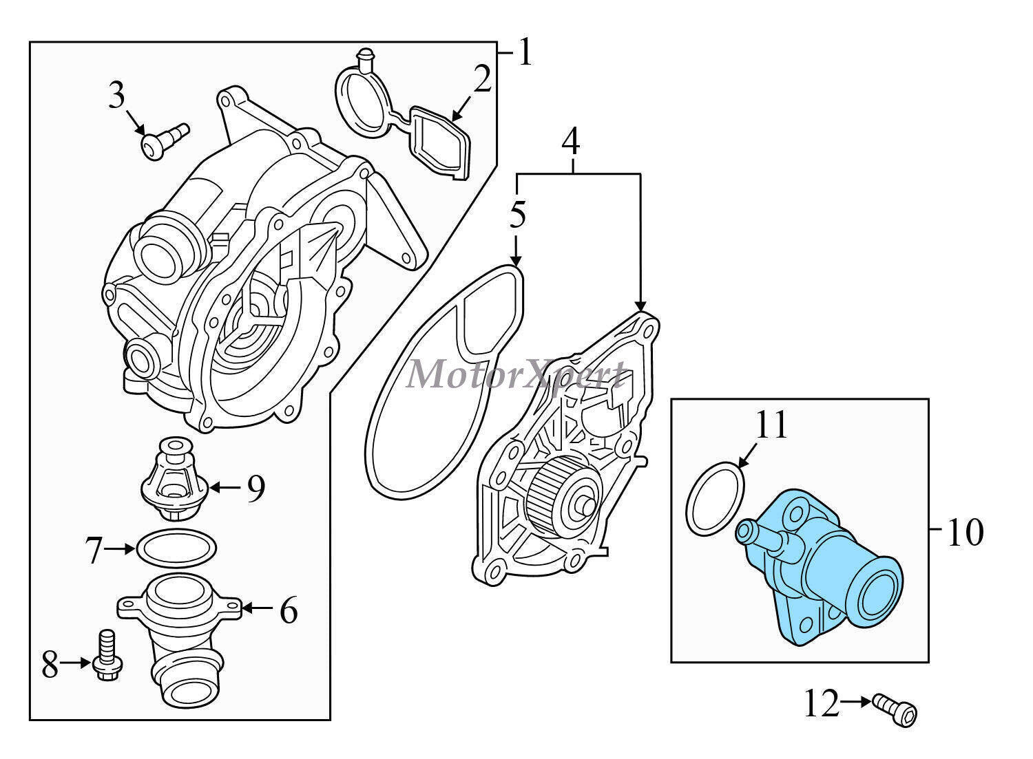 ya 11 6.8 OE Thermostat Housing Coolant Flange for VW for Golf CC for Tiguan for JETTA Beetle 2.0T