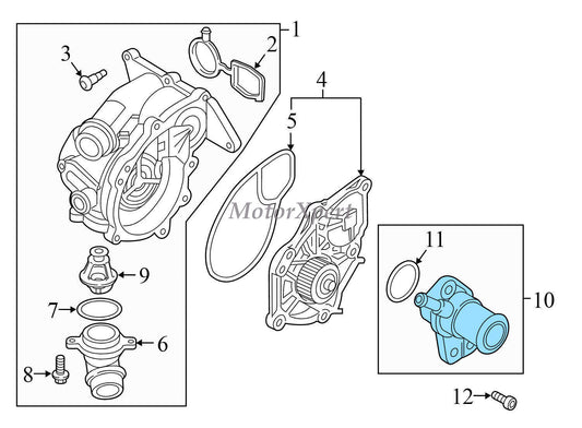 ya 11 6.8 OE Thermostat Housing Coolant Flange for VW for Golf CC for Tiguan for JETTA Beetle 2.0T