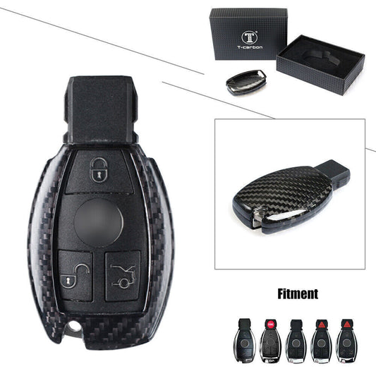 ya 10 5.28 Carbon Fiber Remote Key Fob Shell Cover Case Fit for Mercedes-benz CLA CLS CLK GLK