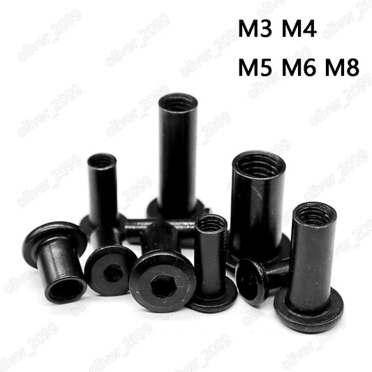 M3 M4 M5 M6 M8 Black Rivet Nut Hex Socket Furniture Connector Cap Nuts Barrel
