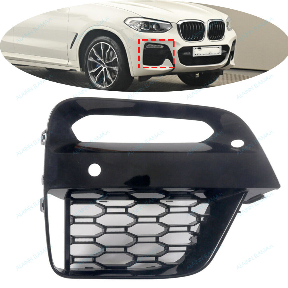 ya 27 6.18 Right Front Bumper Fog Light Cover Grille r Fit for BMW X3 G01 X4 G02 2018-2020