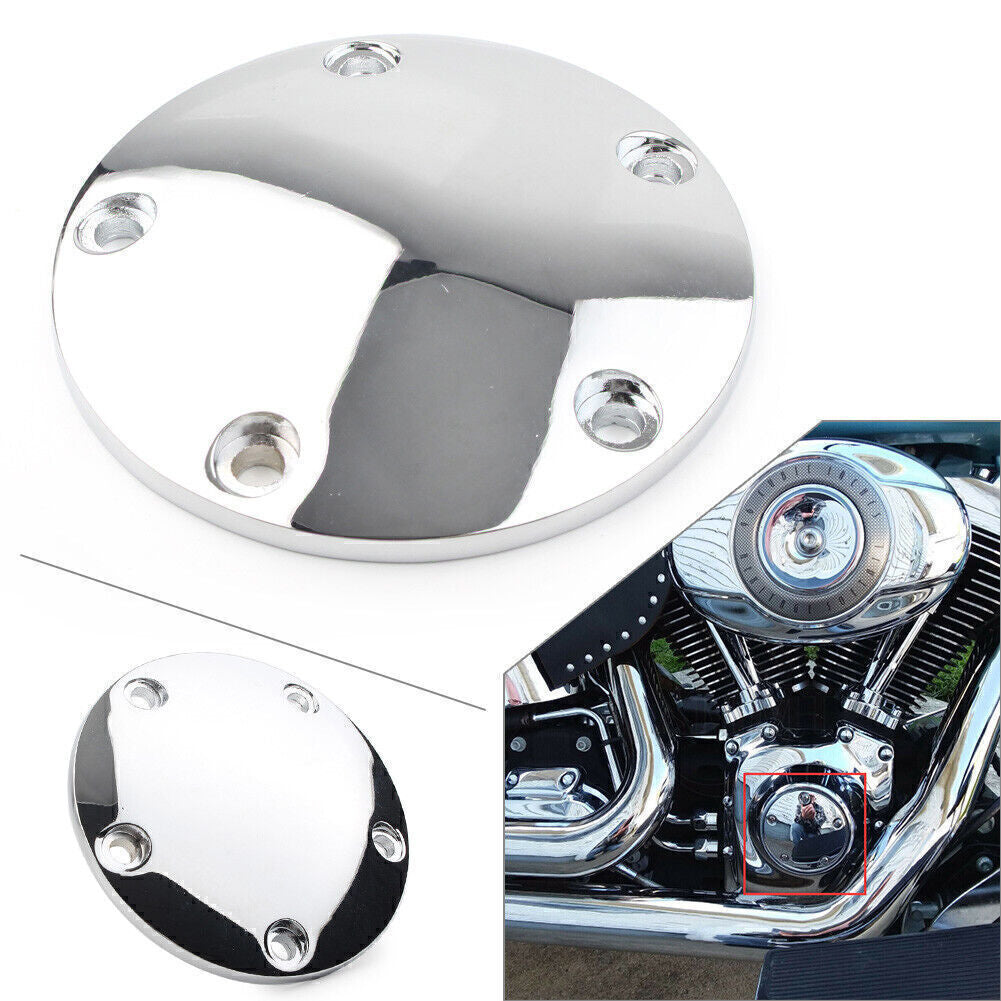ya 1 7.4 Chrome Domed Timing Points Cover Fit for Harley Twin Cam Softail Dyna Touring 99-17