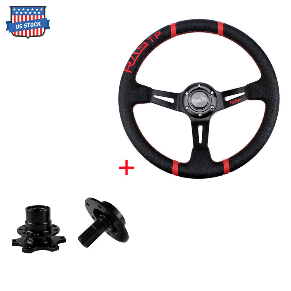 ya 8 5.27 13.5 Deep Dish Drifting Sport Off Road STEERING WHEEL & HORN QUICK RELEASE KIT
