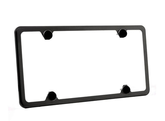 ya 1 8.5.1 Car License Plate Frame Cover Hood Rear Wide Bottom Matte Black for 