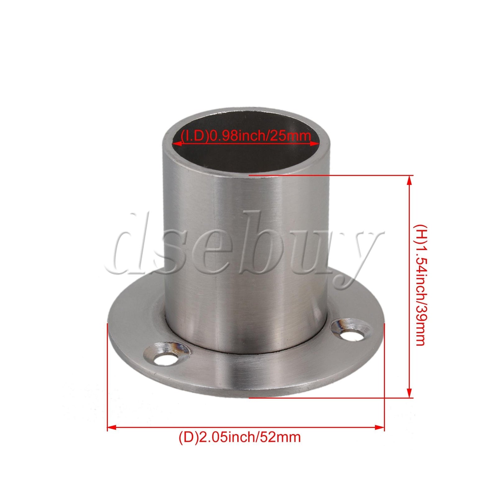 ya 26 10x Stainless Steel Closet Fitting Flange Bracket Suitable for 25mm Rod