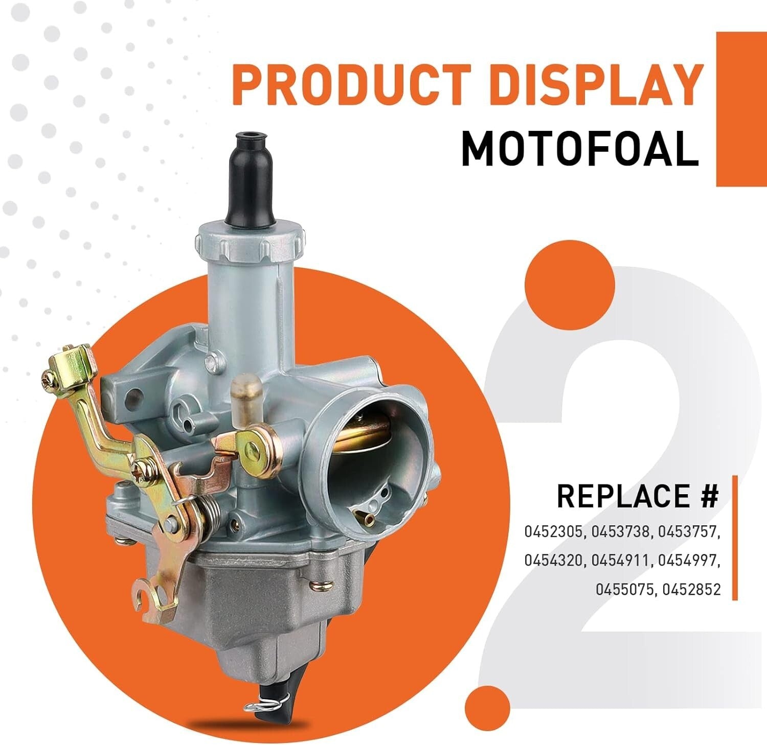 ya 3 6.25.2 Carburetor for Polaris Sawtooth 200 2006-2007 Carb Replaces 0455075 0454997