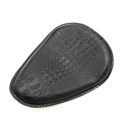 ya 5 8.7 New Black Crocodile PU Leather Style Solo for Seat for Harley Chopper Bobber Custom