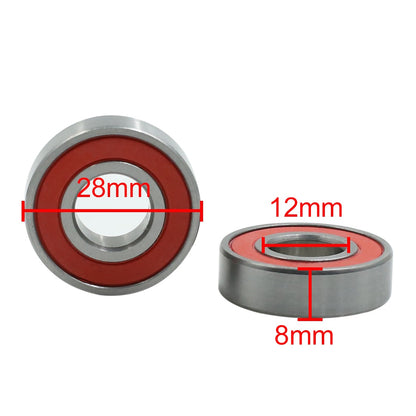 ya 5 8.7 2pcs 12mmx28mmx8mm 6001RS Double Sealed Deep Groove Ball Bearings for Vehic