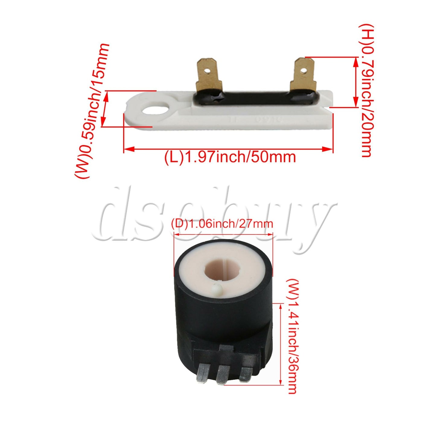 ya 26 6 Sets of 58804A 58804B Dryer Coil Kit with 10pcs 694511 Dryer Thermal Fuse