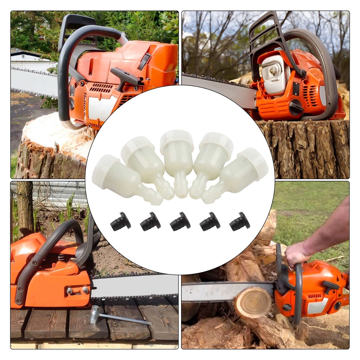 ya 17 5PCS Fuel Tank Breather Vent Air Check Valve For Chainsaw Brushcutter Trimmer