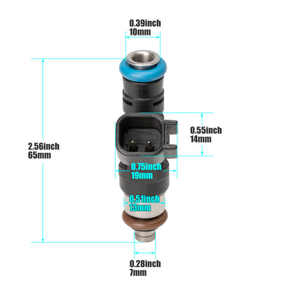 ya 5 8.7 Fuel Injector with Wiring Kit 0280158197 for Polaris Ranger XP 800 4X4 Crew 800