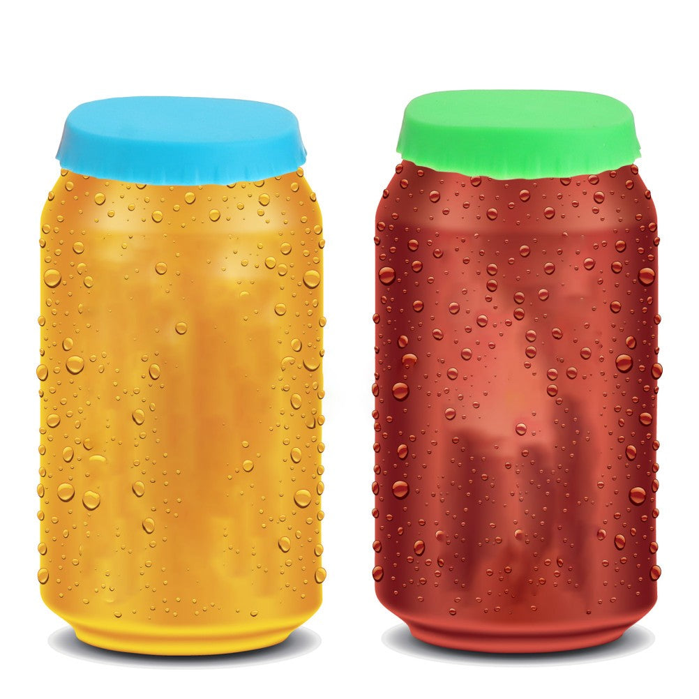 ya 26 6 Pcs Silicone Sealed Bottle Cap Soda Can Covers Lids Leak Proof Tops for Pop