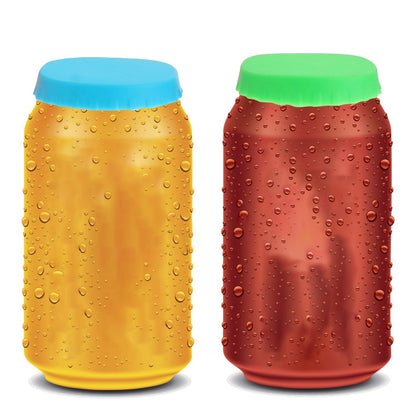 ya 26 6 Pcs Silicone Sealed Bottle Cap Soda Can Covers Lids Leak Proof Tops for Pop