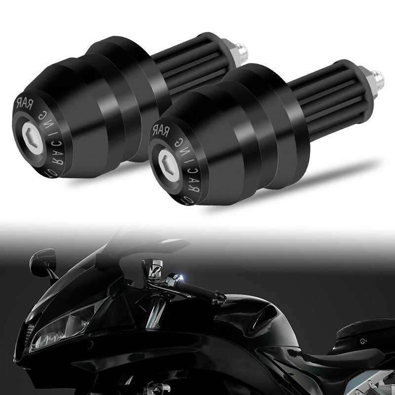 ya 3 6.25 2pcs 7/8 22mm Motorcycle Handlebar Grips Bar End Slider Cap Aluminum Universal