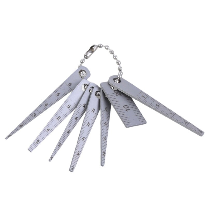 ya 14 7pcs Stainless Pocket Tapered Ruler Set Lightweight Gaps Gauge with Clear Scale