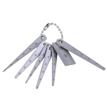 ya 14 7pcs Stainless Pocket Tapered Ruler Set Lightweight Gaps Gauge with Clear Scale