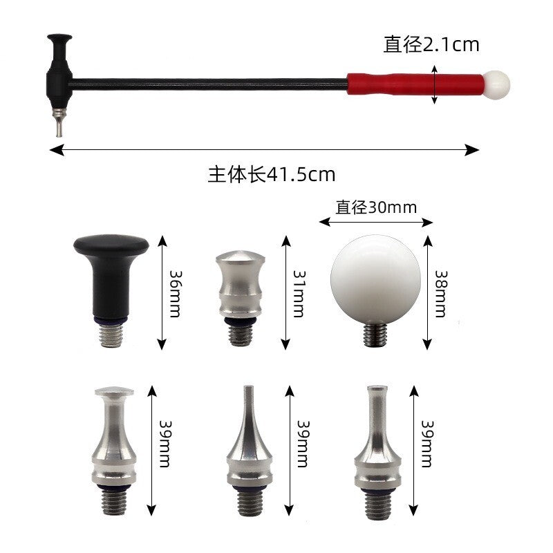 ya 1 6.30 Red PDR Handle Car Body Dent Ding Carbon Fiber Removal Hammer Hail Repair Tool