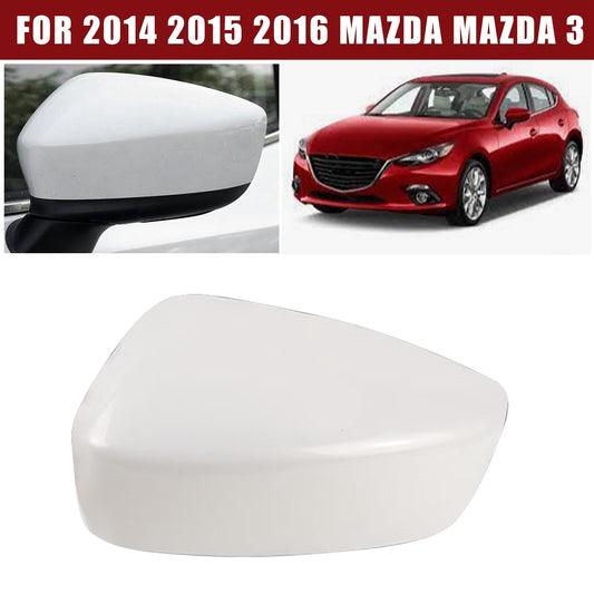 ya 1 8.5.2 White Primer Driver Side Mirror Cover for 2014 2015 2016 for Mazda 3 AT