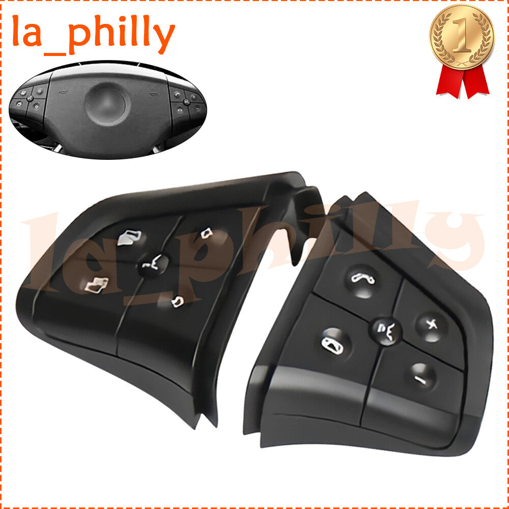 ya 13 1 Pair Fit for Mercedes-Benz W164 W251 W245 Steering Wheel Switch 5 Button Black