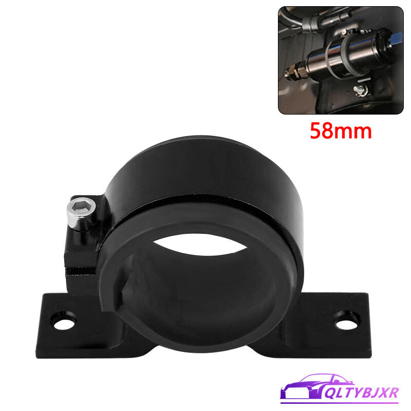 ya 27 7.2 58mm Aluminum Inline Fuel Pump or Filter Mounting Bracket Mount Clamp Black