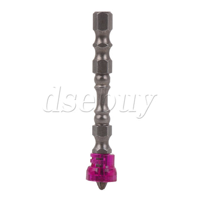ya 26 50pcs Magnetic Collar Design Chrome Steel Screwdriver Bits 1/4 Hex Shank