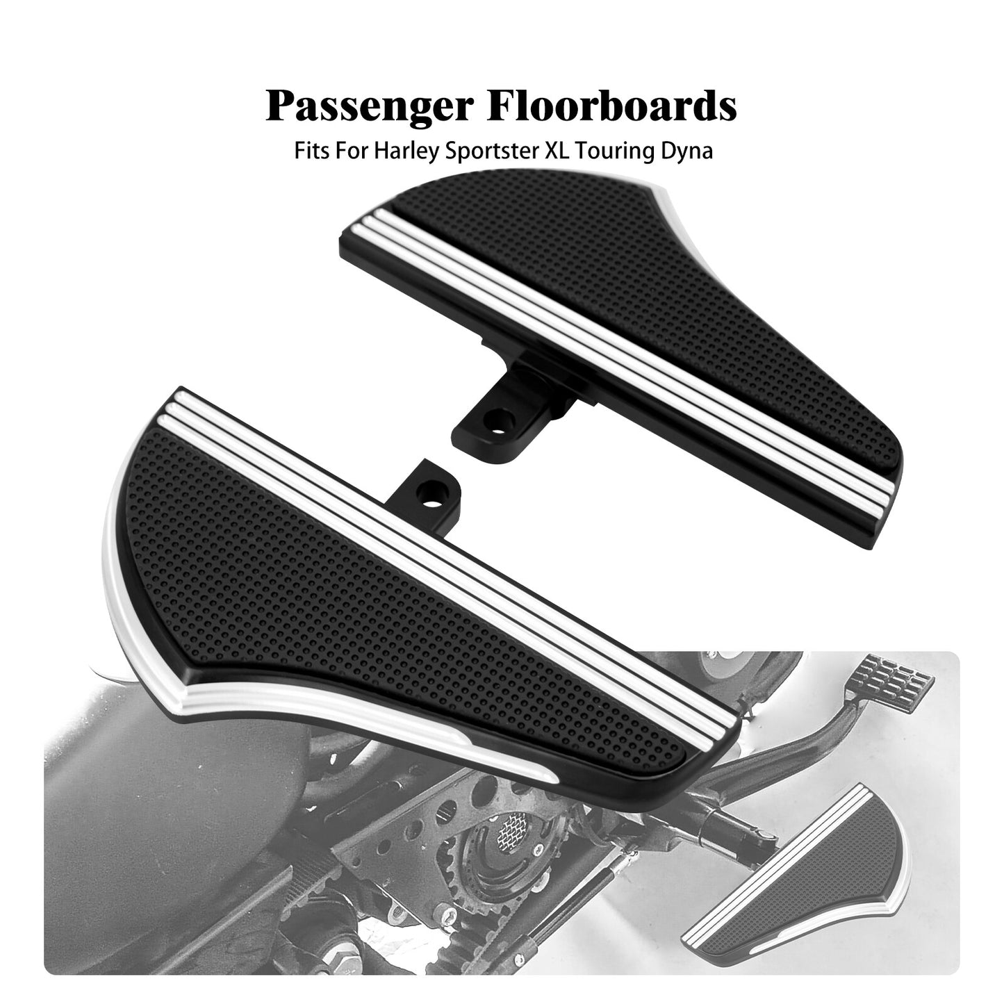 ya 11 6.8 Passenger Defiance Floorboards Male Mount for Harley Touring Road Electra Glide