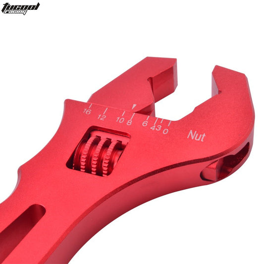 ya 1 7.3 NEW AN3-16AN Aluminum Spanner Adjustable Anodized Wrench Fitting Tools Red