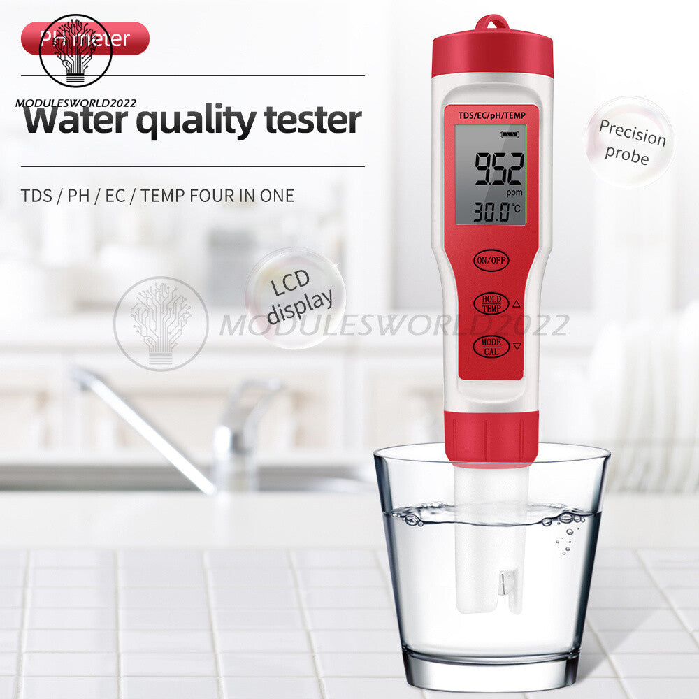 ya 26 4 in 1 Digital LCD PH/TDS/EC/Temperature Water Quality Meter Tester Pen Backlit
