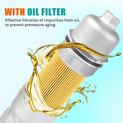 ya 5 8.7 Full Aluminum Oil Cooler Engine Filter Housing Assembly for Jeep for Wrangler Grand