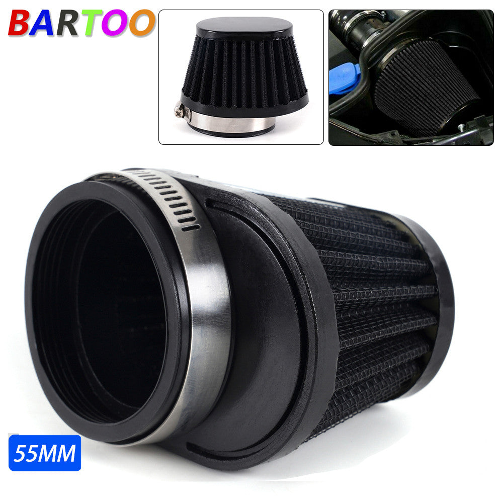 ya 5 8.7 Black 55mm Air Filter Cleaner Round Tapered Replacement Fit For Motorcycle / Car