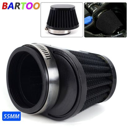 ya 5 8.7 Black 55mm Air Filter Cleaner Round Tapered Replacement Fit For Motorcycle / Car