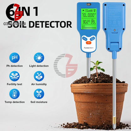 ya 26 6-in-1 Digital PH Tester Sunlight Soil Moisture Meter Detor Plant Garden ¡æ¨H