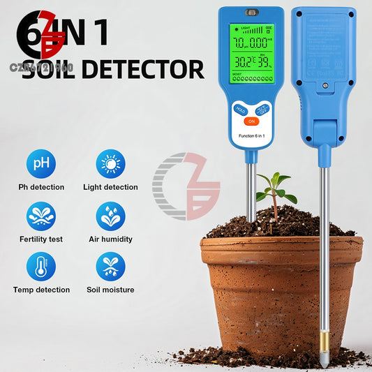 ya 26 6-in-1 Digital PH Tester Sunlight Soil Moisture Meter Detor Plant Garden ¡æ¨H
