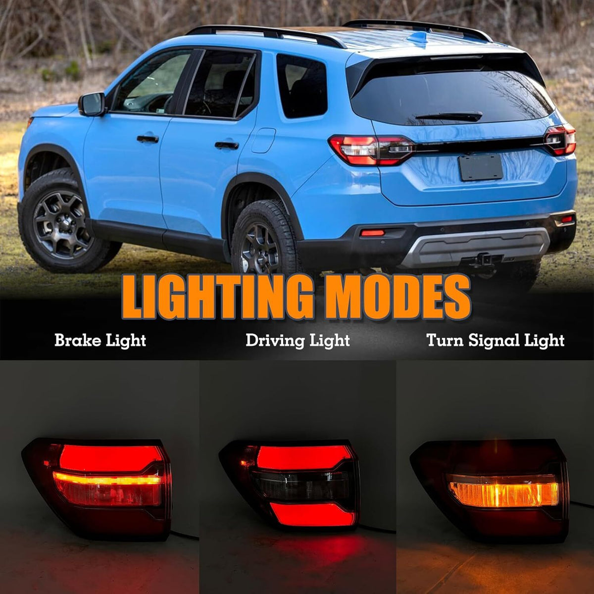 ya 11 10.28 2023 2024 for Honda Pilot Outer Tail Light LH Driver Left Side LED Lamps n