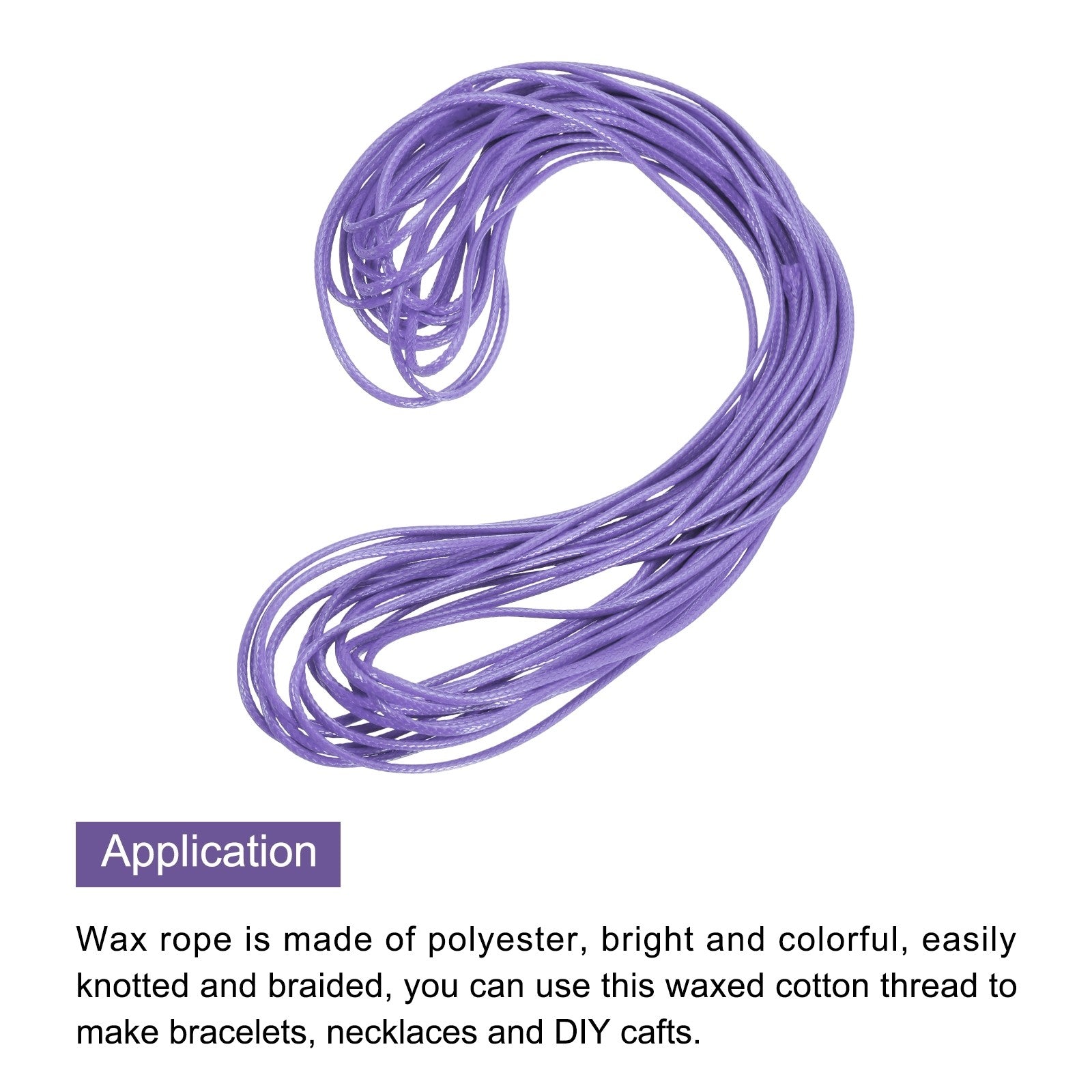 ya 5 8.7 Light Purple 2mm Waxed Cord 11 Yard Wax Bead Thread String for Jewelry Make