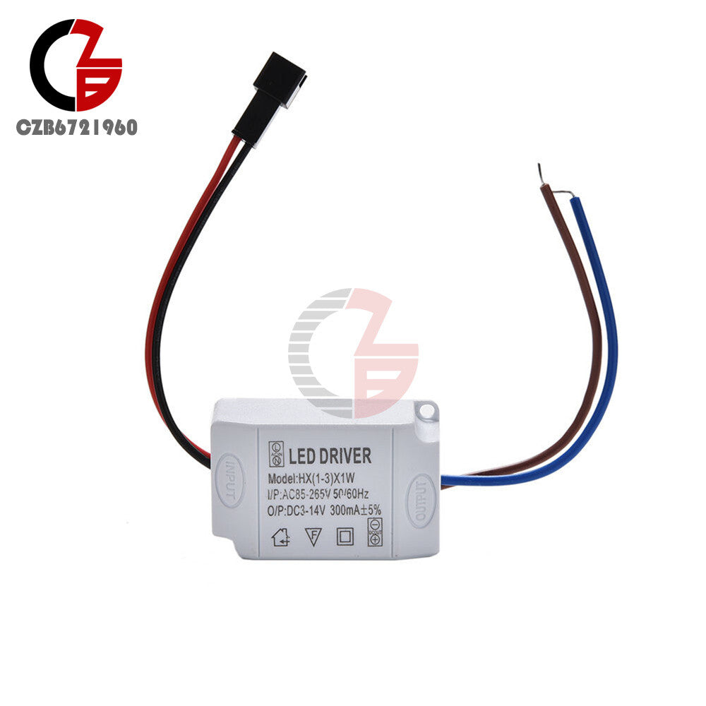 ya 14 2PCS AC 3X1W 85V-265V to DC 12V LED Electronic Transformer Power Supply Driver