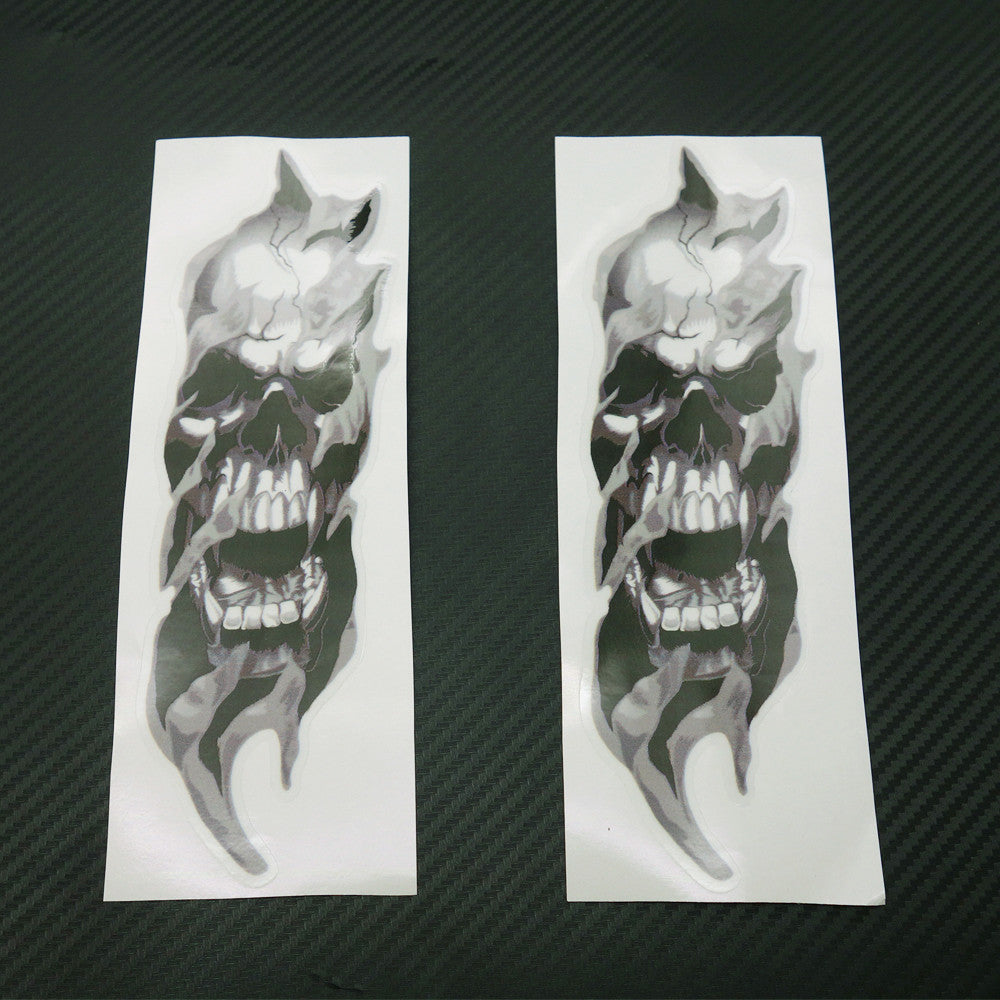 ya 2 7.16 Motorcycle Front Fork Skull Decals Graphic Stickers for Yamaha Road Star V Star