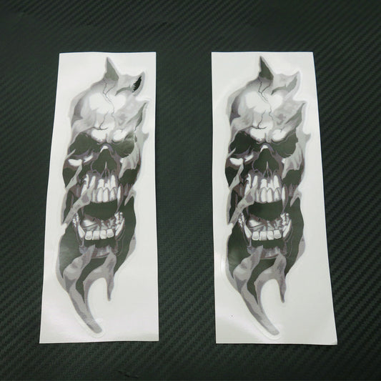 ya 2 7.16 Motorcycle Front Fork Skull Decals Graphic Stickers for Yamaha Road Star V Star