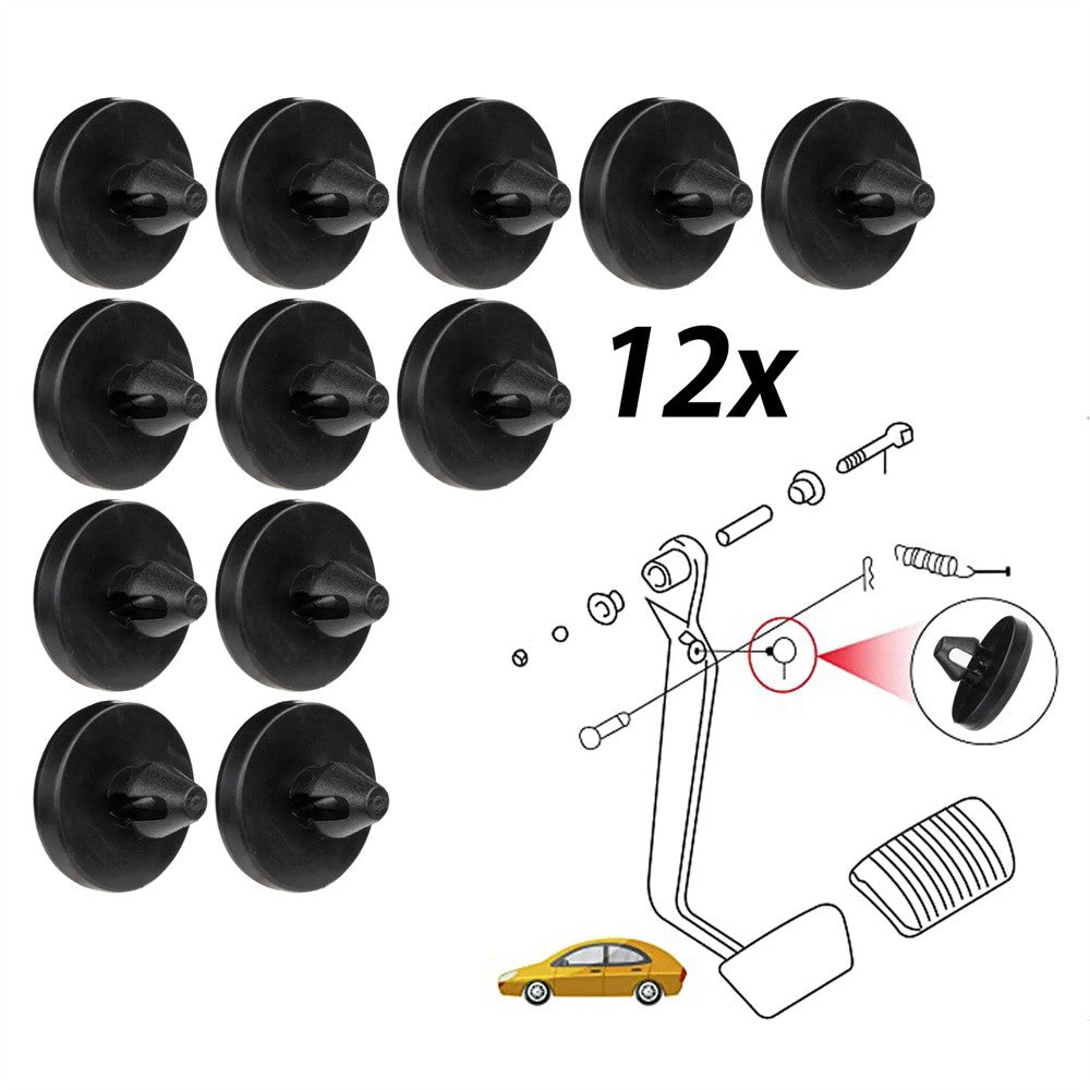 ya 5 8.7 12PCS Car Brake Pedal Switch Stopper Cushion Repair Black 90541-06036 for Toyota