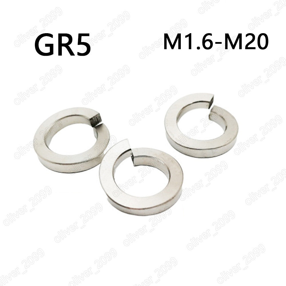 Titanium GR5 Helical Spring Lock Washers M1.6 M2 M3 M4 M5 M6 M8 M10 M12 M14-M20