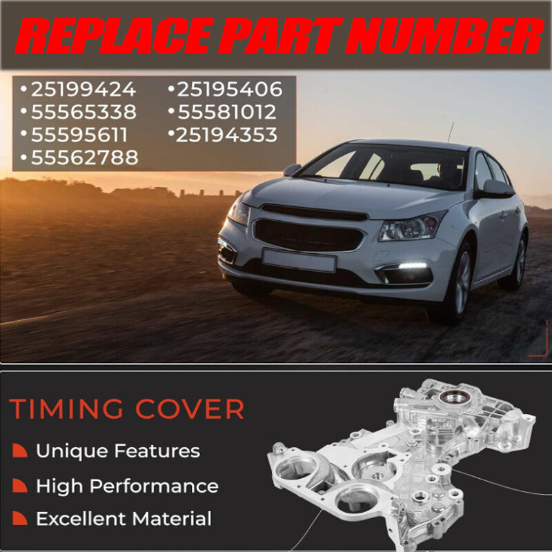 ya 5 8.7 Engine Timing Chain Oil Pump Cover for Chevy for Cruze Sonic Trax for Buick
