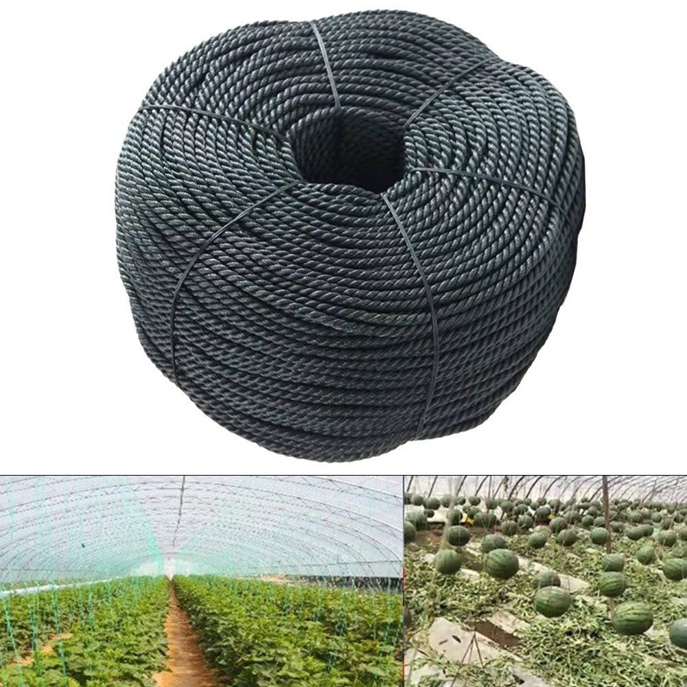 ya 26 Heavy Duty Black Rope 8mm Thickness 20m Long UV and Moisture Resistant
