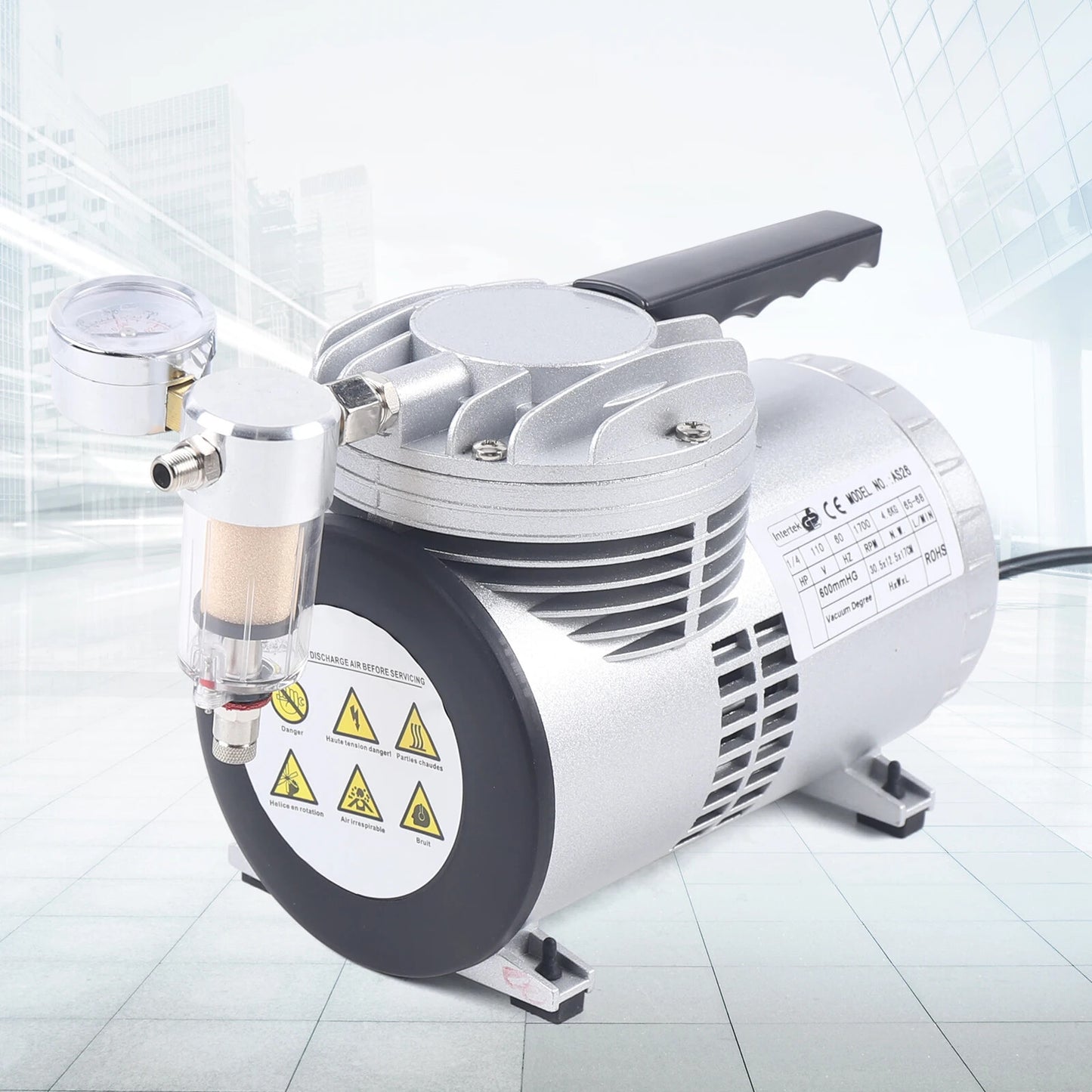 Oil-free Diaphragm Vacuum Pumps for Food Packaging Monobloc Rotary Type