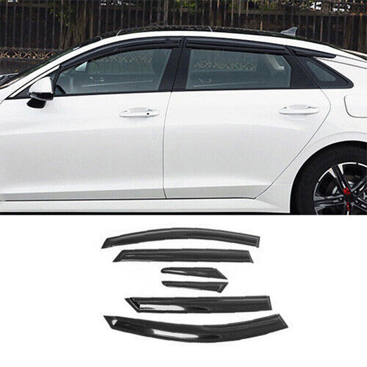 ya 4 6.17 for Kia K5 2021-23 Black ABS Window Visor Vent Shade Sun Rain Guard Deflector 6x