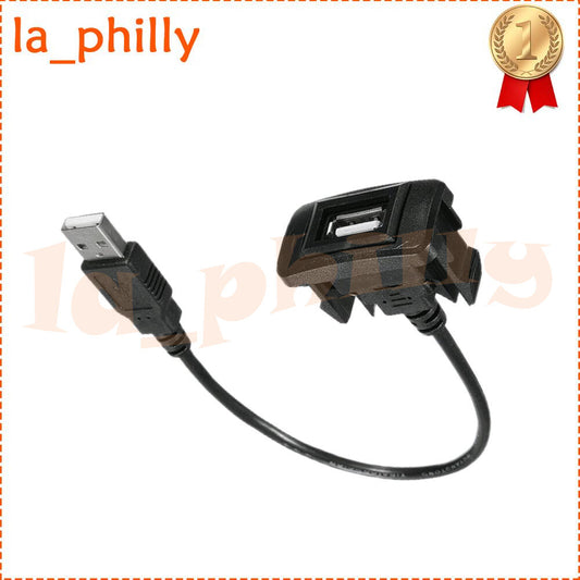 ya 2 7.14 Black USB Port Cable Adapter Cord Wire Charging Adapter Fits for Toyota for Mazda 12-24V
