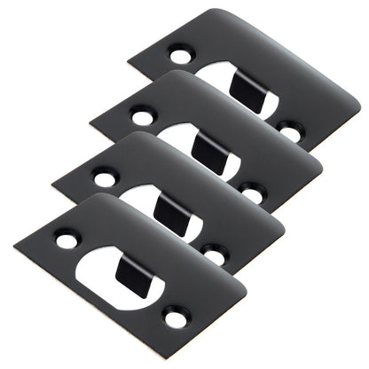 ya 14 4 Pcs Door Lock Blocker Plate Strike for Striker Plates Black Jamb